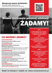 Protesty przeciw planom Nowackiej w całej Polsce. „Tak dla edukacji! Nie dla deprawacji!” - MY RODZICE PRZYSIEGAMY rewers