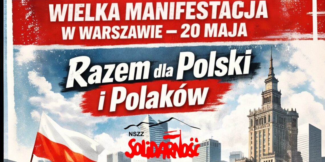 NSZZ „Solidarność” Piotr Duda zaprasza Polaków na wielką manifestację, która odbędzie się 20 maja w Warszawie. Protest ma być wyraźnym sprzeciwem wobec działań obecnej władzy, określanej przez organizatorów mianem „patowładzy”.