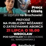 Modlitwa i kontrmanifestacja przed szpitalem na Brochowie. Spór wokół zatrudnienia ginekolog Gizeli Jagielskiej